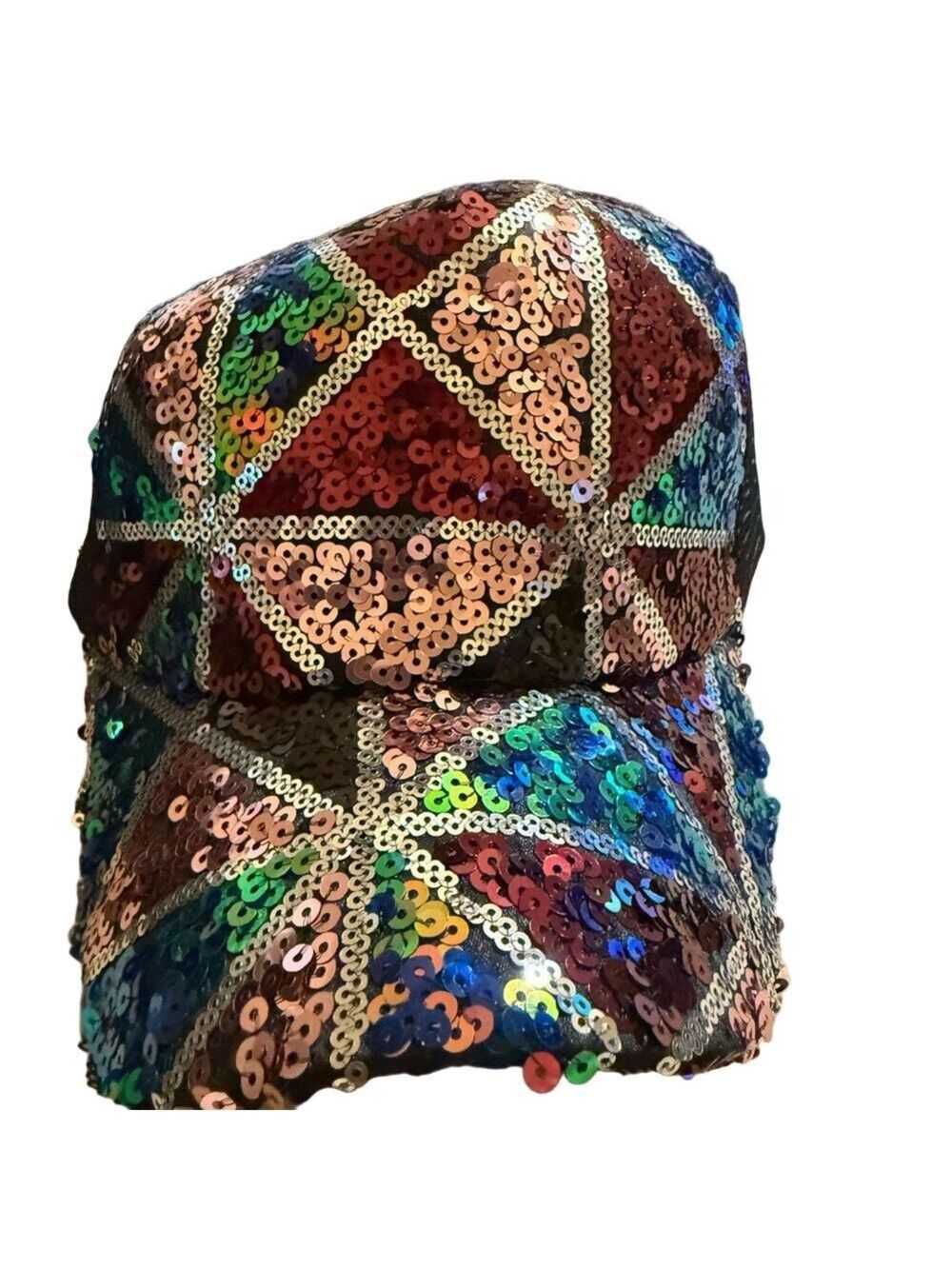 Sequin Multicolor Cap NWOT